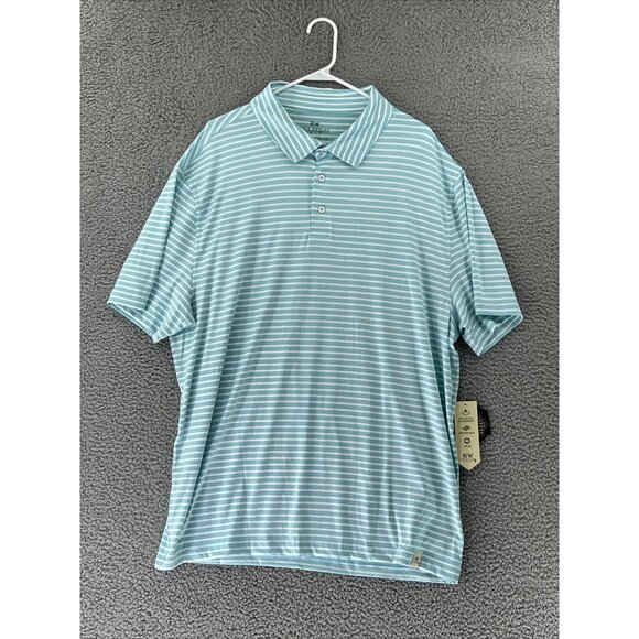 Rorie Whelan Golf Polo Shirt Men's Size XXL Performance Stretch‎ Striped New NWT - Picture 1 of 12